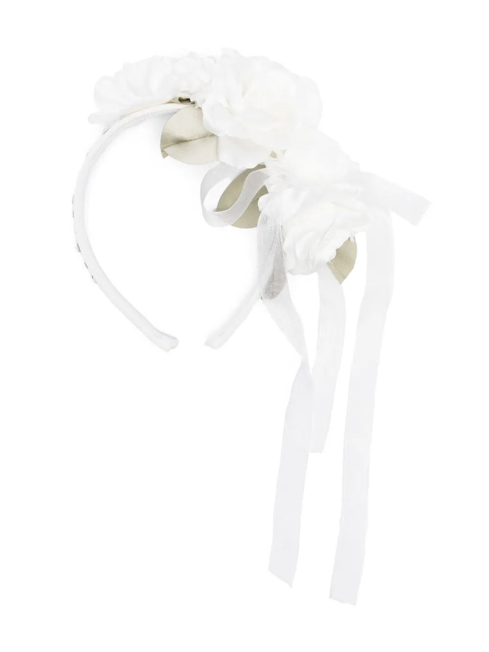 

Ободок с цветочной аппликацией Monnalisa, белый