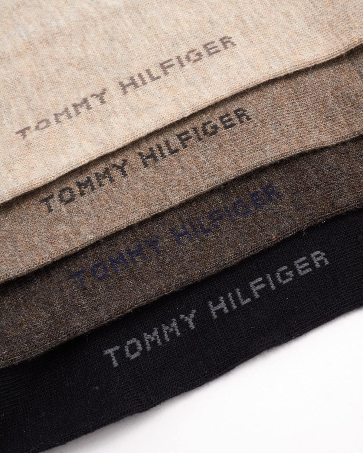 Мужские носки Tommy Hilfiger из дышащей эластичной ткани с мягкой подкладкой - 8 пар, Taupe Heather Assorted — фото 4