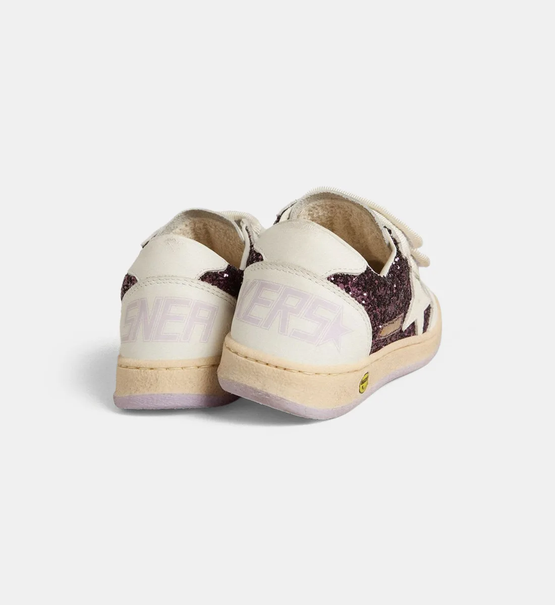 Низкие кеды Ballstar из коровьей кожи с пайетками GOLDEN GOOSE, фиолетовый — фото 3