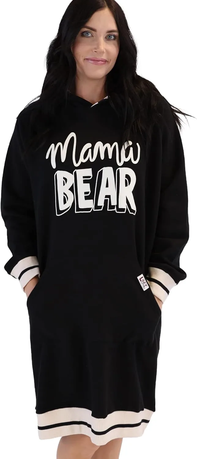 Толстовка с капюшоном оверсайз, удобная одежда для сна Lazy One, Mama Bear Sleep Hoodie