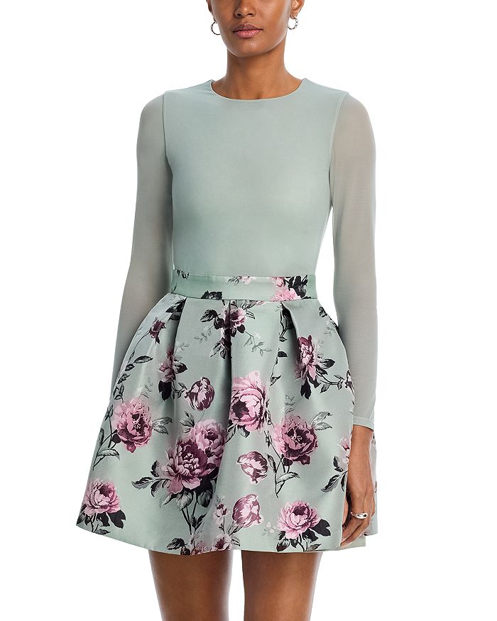 

Плиссированное платье-юбка Chara для вечеринки Alice and Olivia, зеленый