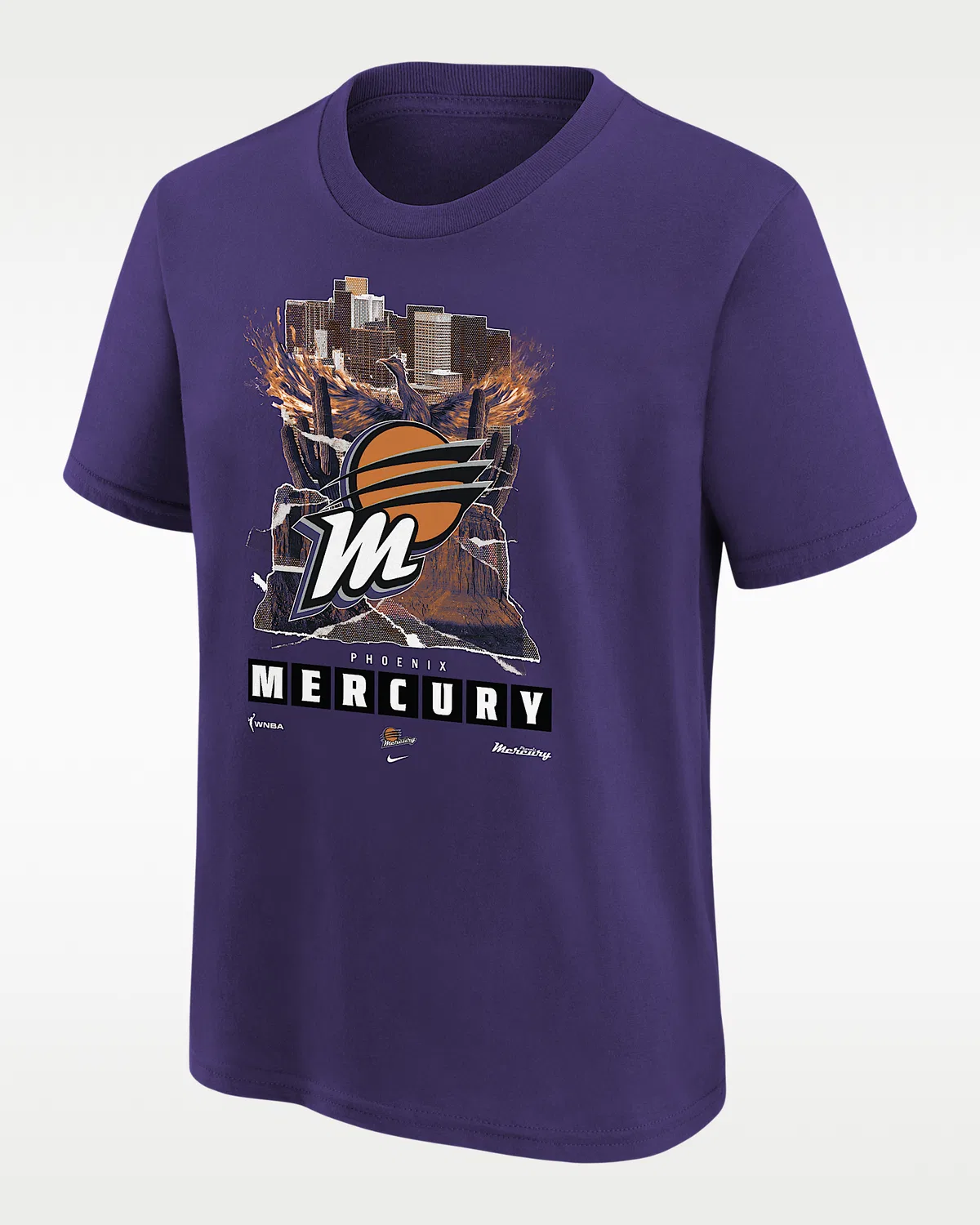 Большая детская футболка Nike WNBA Phoenix Mercury, New Orchid