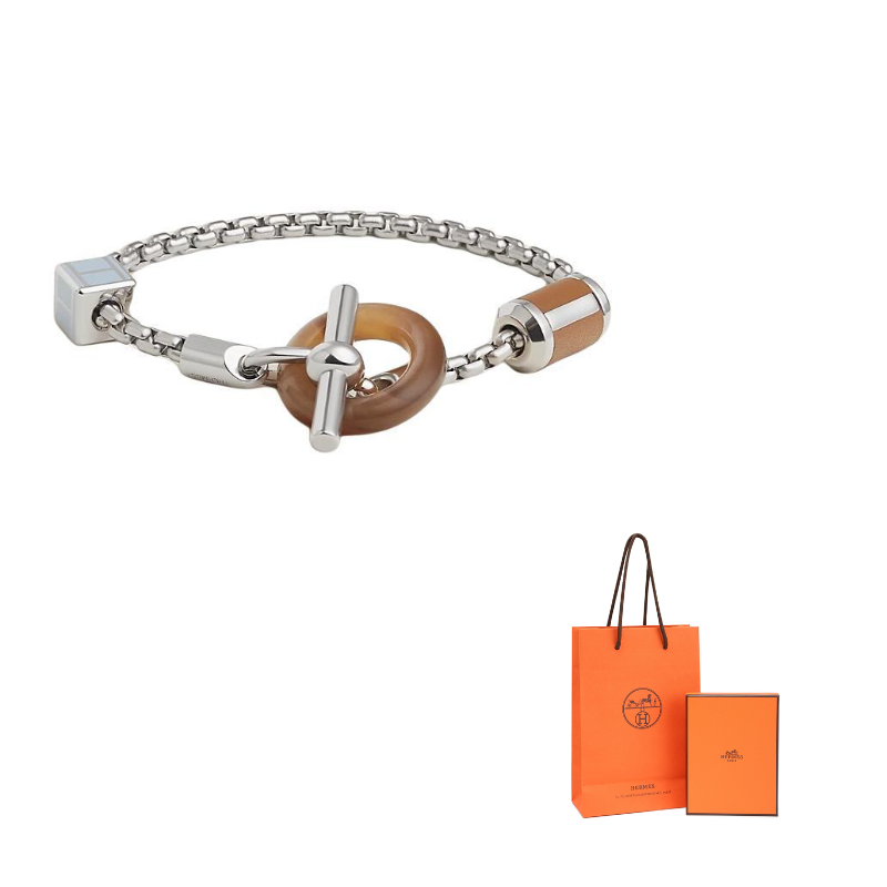 

Металлический браслет мужской разноцветный HERMES, светло-синий