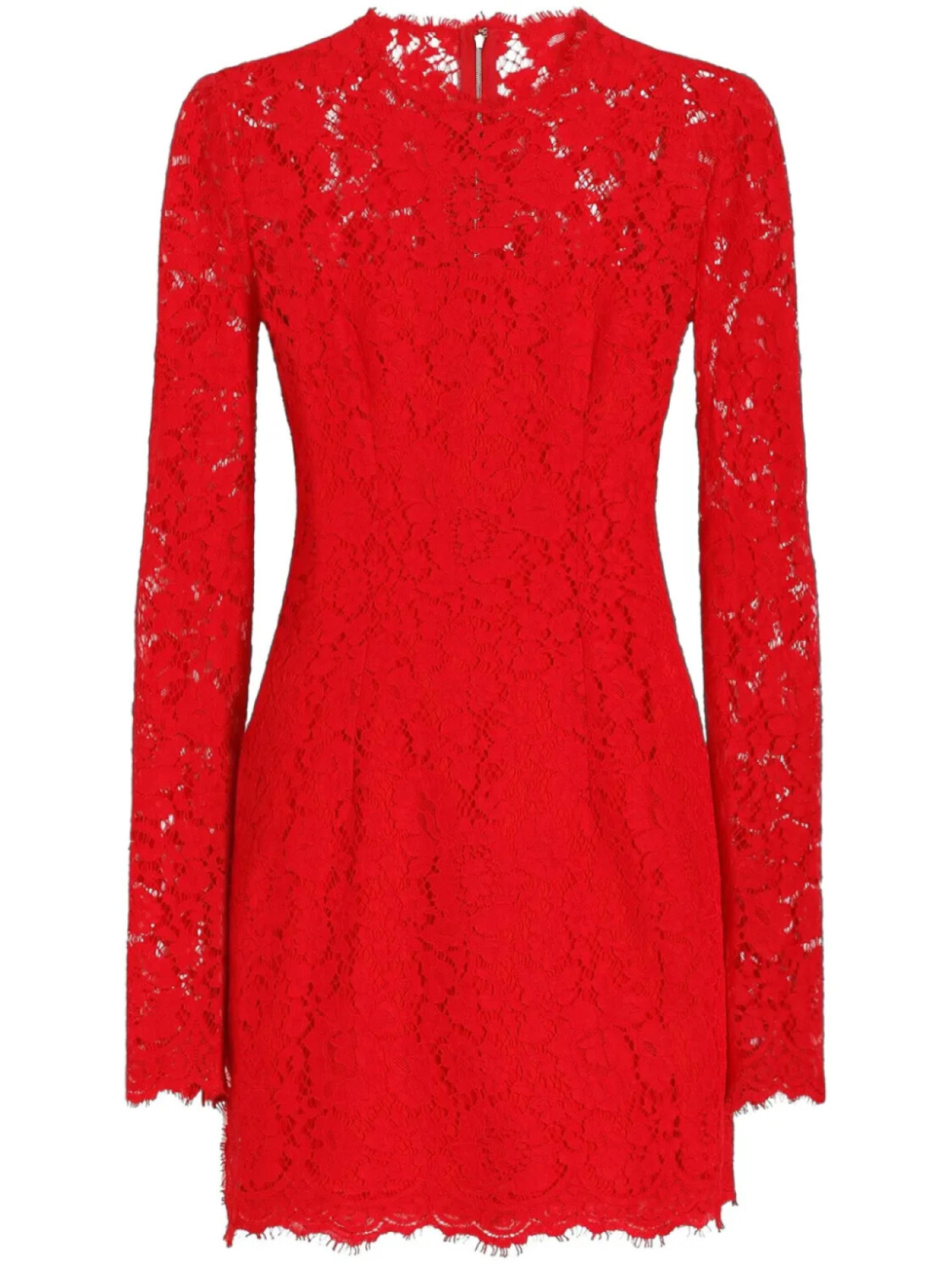 

Dolce & Gabbana кружевное платье мини, красный