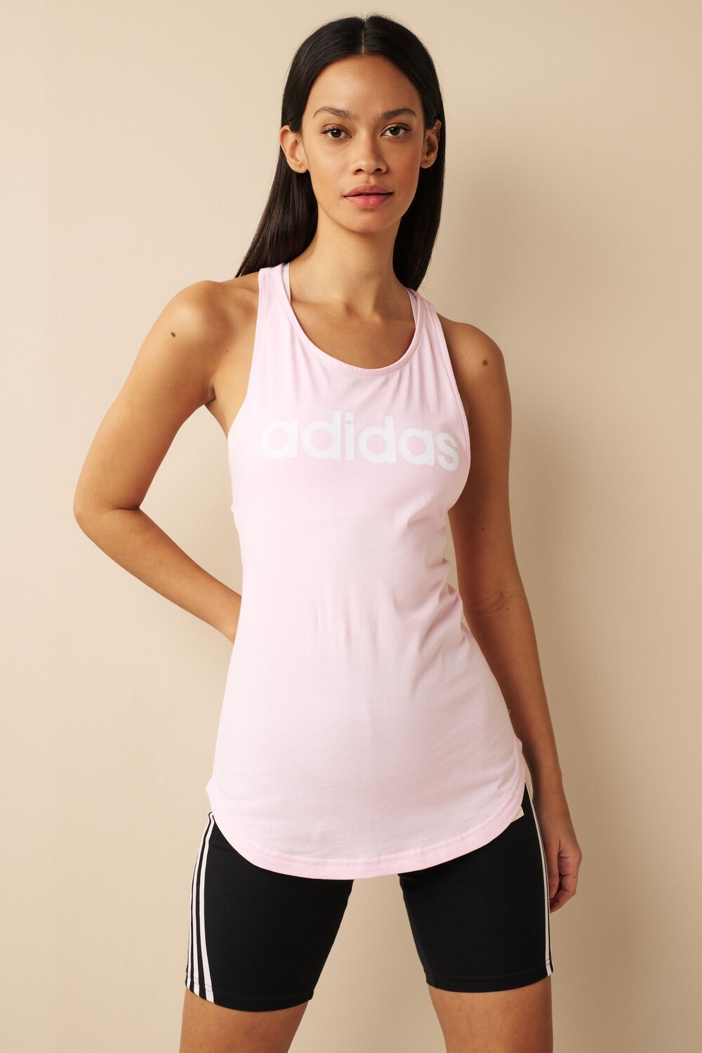 

Линейная футболка Adidas adidas, розовый