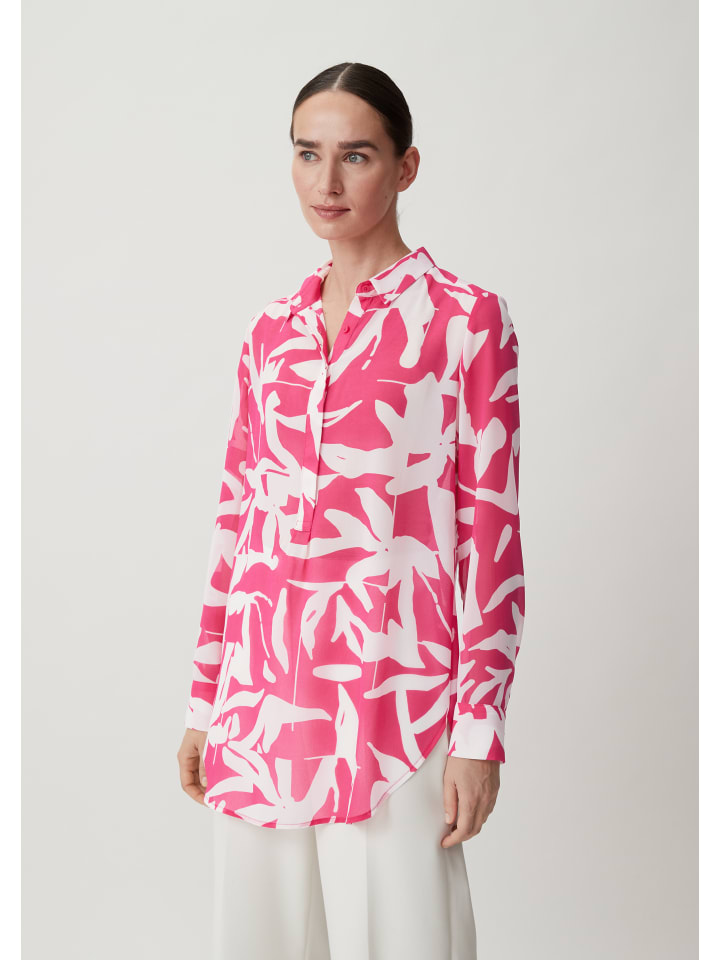 

Блуза comma Bluse langarm, цвет Pink-weiß