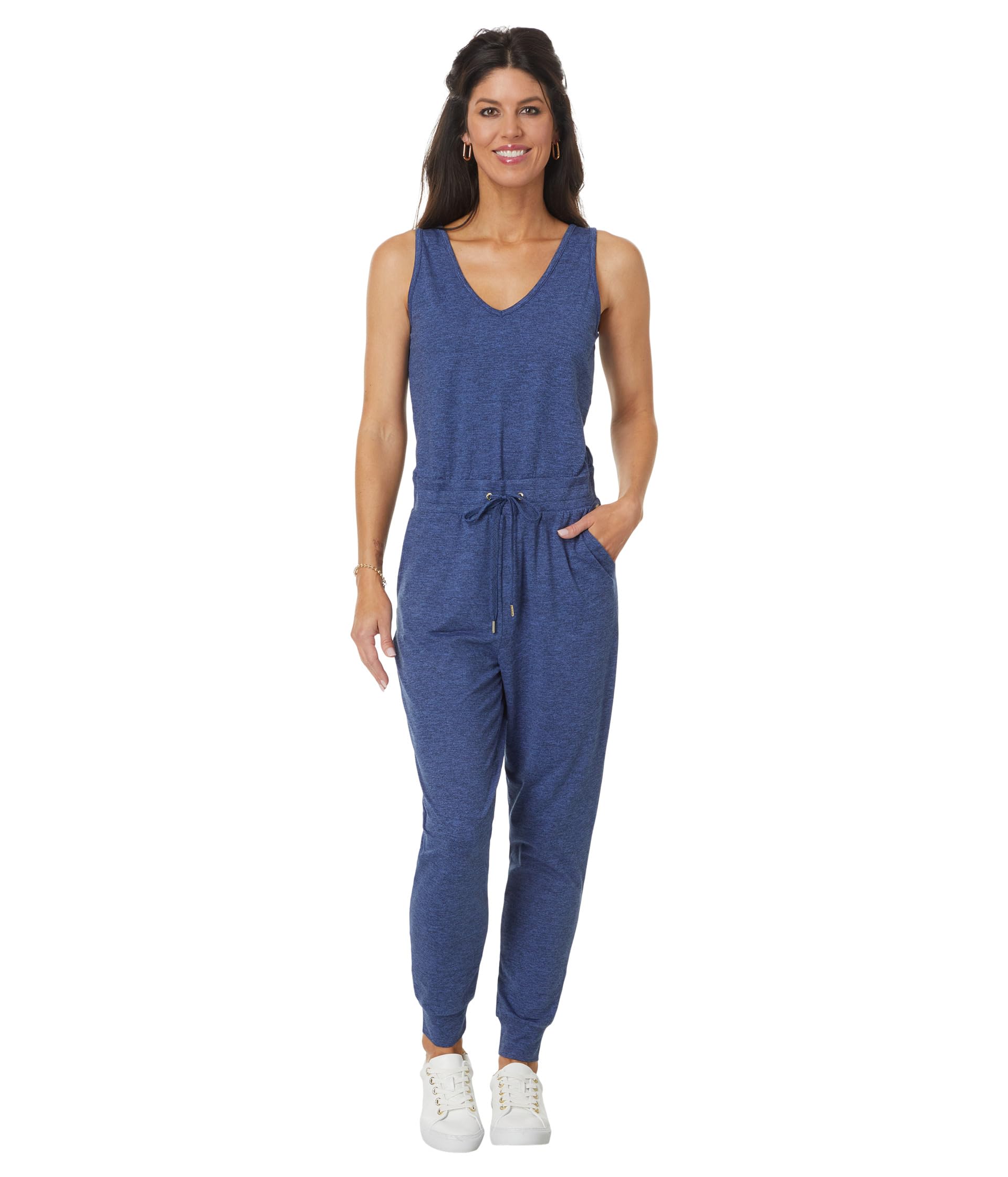 

Комбинезон Lilly Pulitzer Maisie Upf 50+ Jumpsuit, цвет Heathered Med Blue X Noir