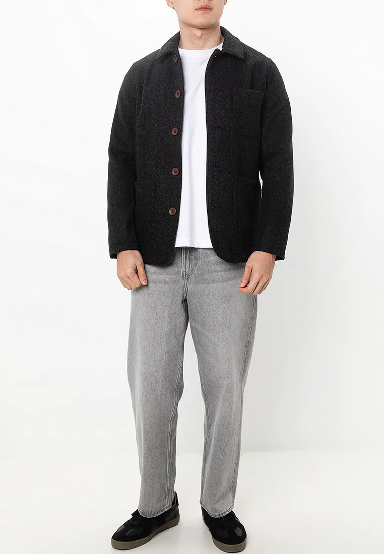Рубашка, текстурированная, с длинным рукавом, Merchant Superdry, цвет Charcoal — фото 4