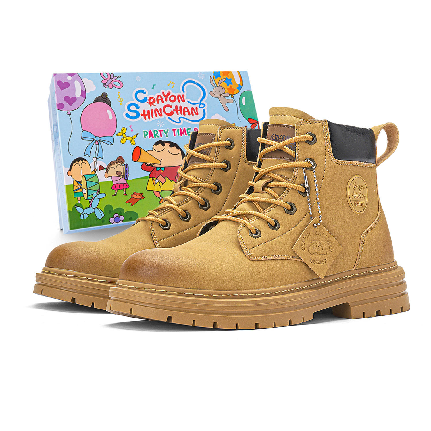 

Crayon Shinchan Кожаные ботинки Crew Martin мужские подарочный набор - желто-коричневый, цвет Yellow Brown