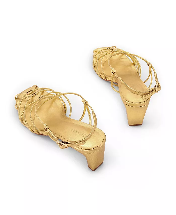 Бернардо Катрина Босоножки на каблуке с ремешками Bernardo Footwear, золотой — фото 4