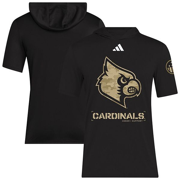 Мужская черная худи aeroready louisville cardinals 2025 military appreciation Adidas