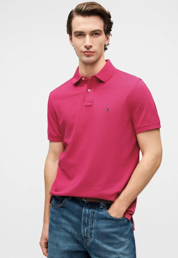 Рубашка-Поло из пике стандартного кроя 1985 года Tommy Hilfiger, Eccentric Magenta — фото 3