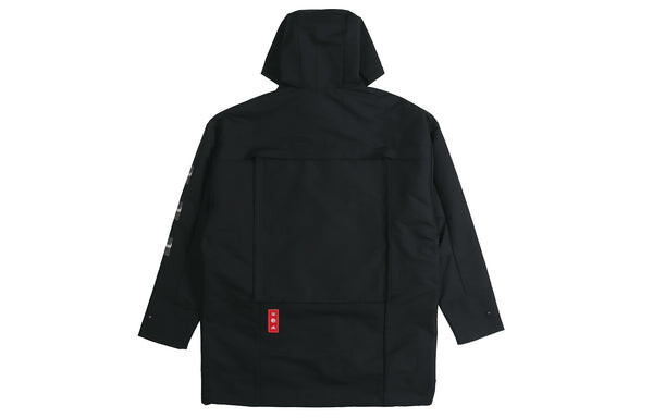 Куртка cny jkt top sports training printing hooded fleece lined woven jacket black Adidas, черный — фото 2