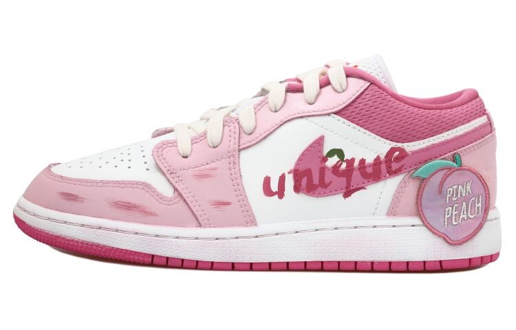 

Кроссовки Air JORDAN 1 Vintage Basketball Shoes Women's Low-Top White Pink