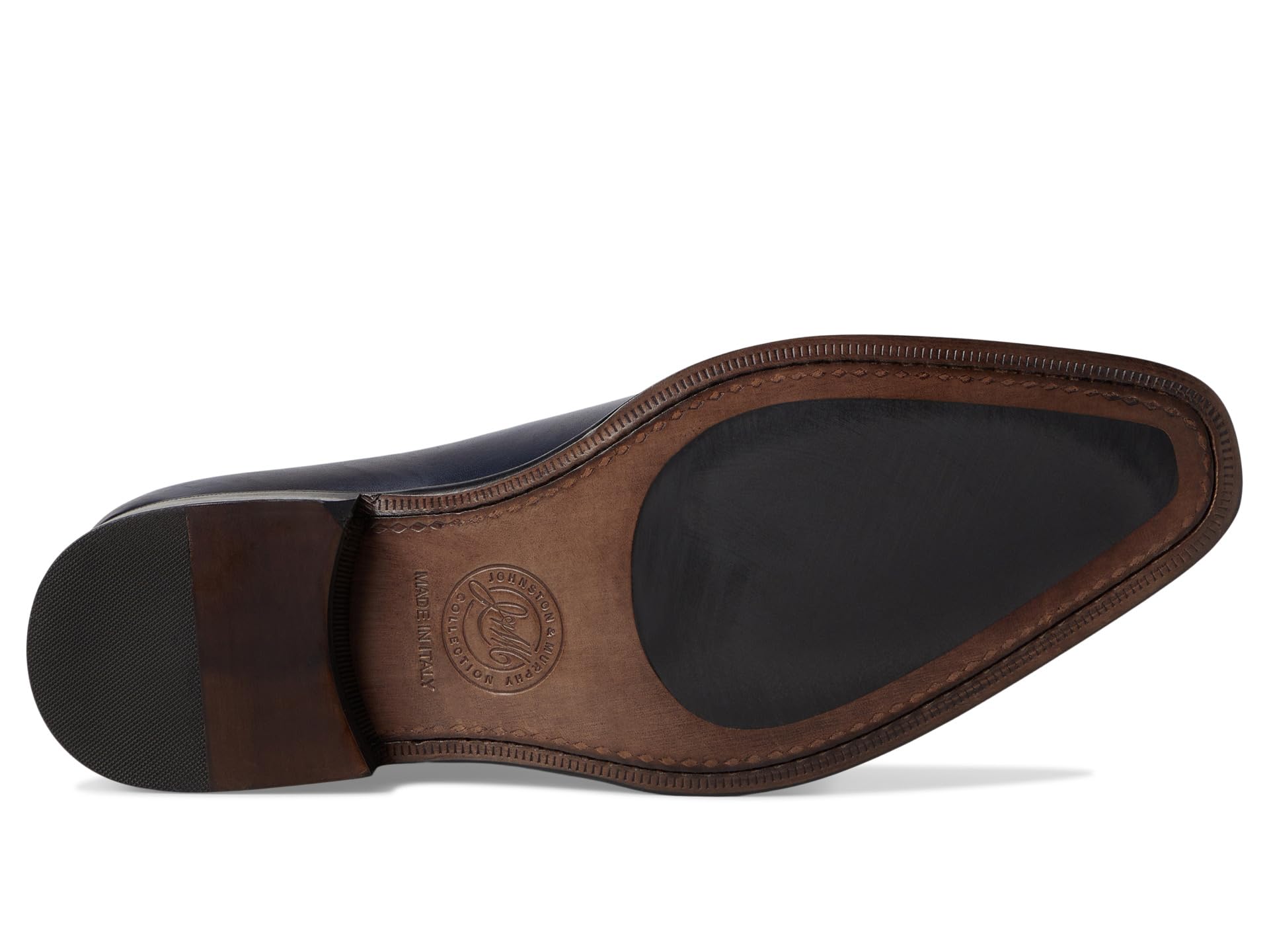 Оксфорды Johnston & Murphy Collection Larson One-Piece Plain Toe, цвет Navy Italian Calfskin — фото 3