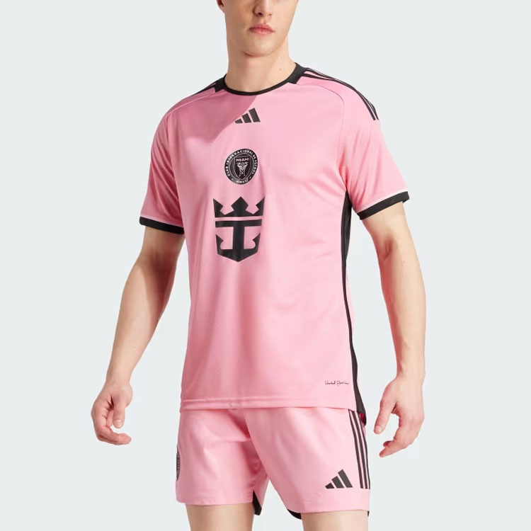 Футболка домашняя Inter Miami CF 24/25 Месси аутентичная Adidas, простая розовая — фото 4