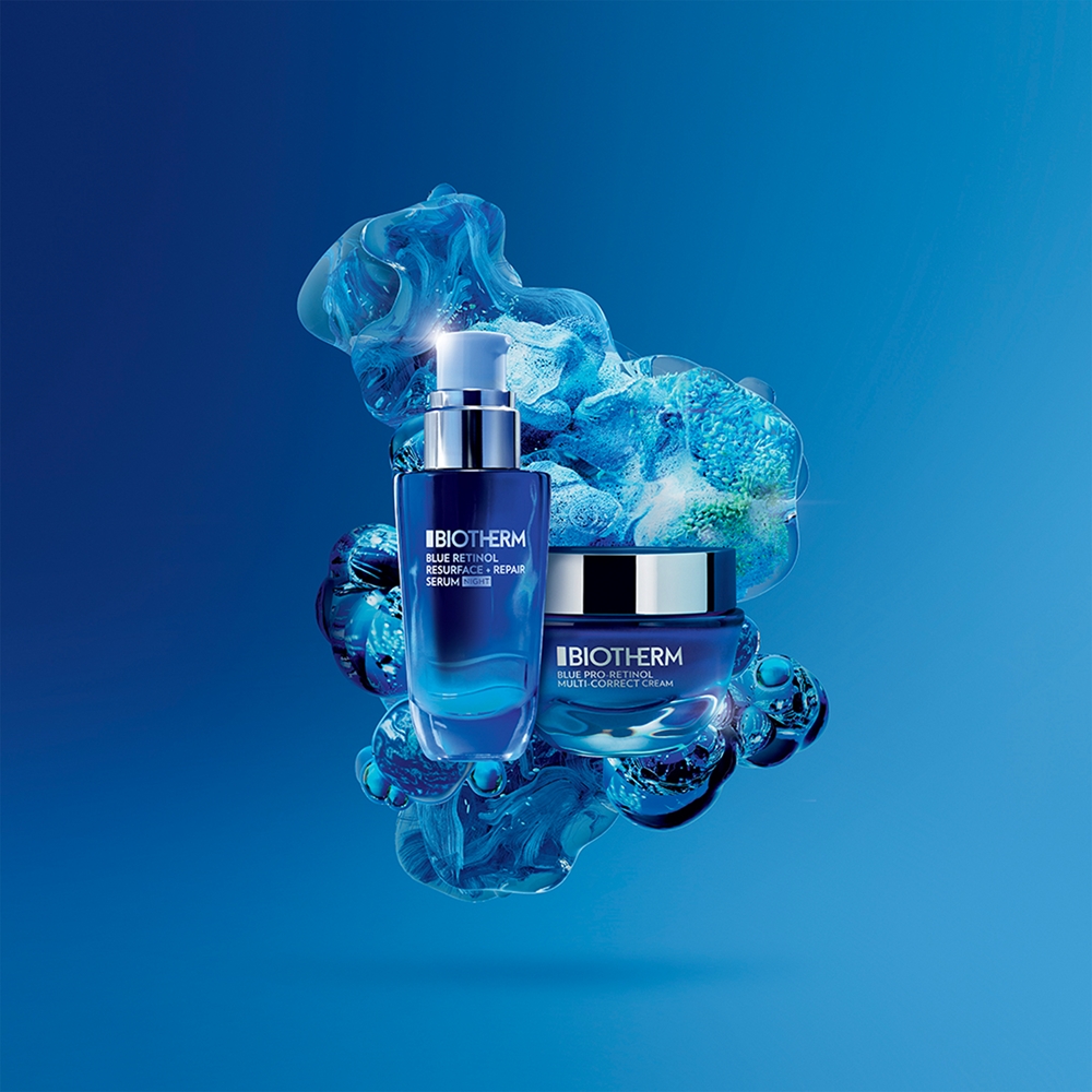 Blue pro-retinol multi correct cream - многофункциональный корректирующий крем против признаков старения с ретинолом Biotherm, moterims 50 мл — фото 3