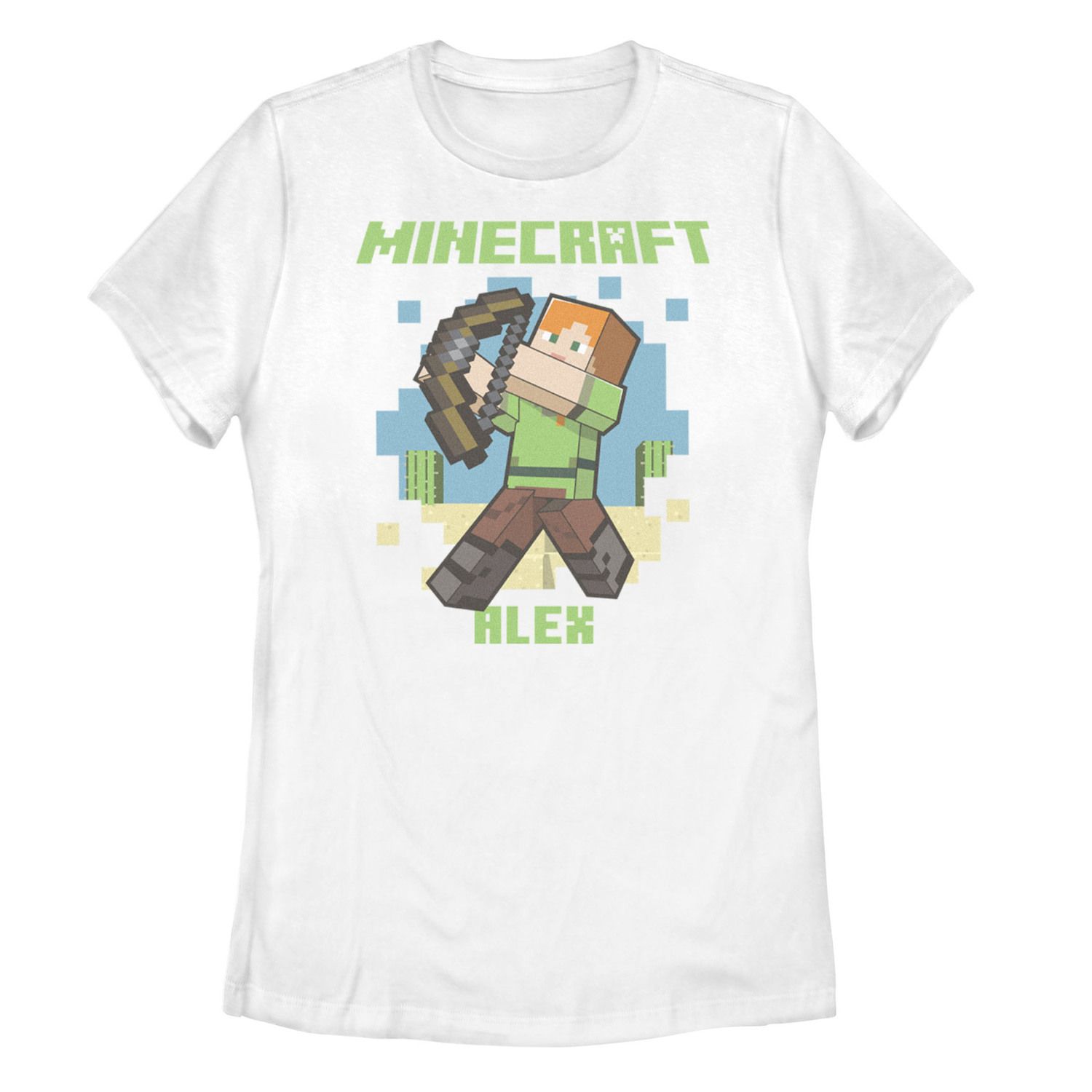 

Детская футболка Minecraft Alex с пиксельным портретом Licensed Character