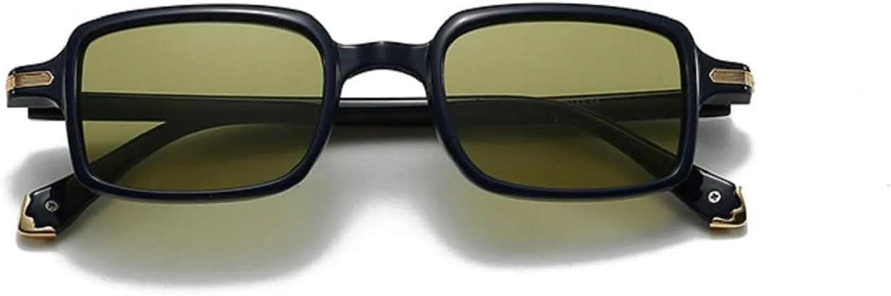 

Солнцезащитные очки Melrose в маленькой прямоугольной оправе в стиле панк, роскошные винтажные солнцезащитные очки для женщин, прямоугольные очки 2543, Green