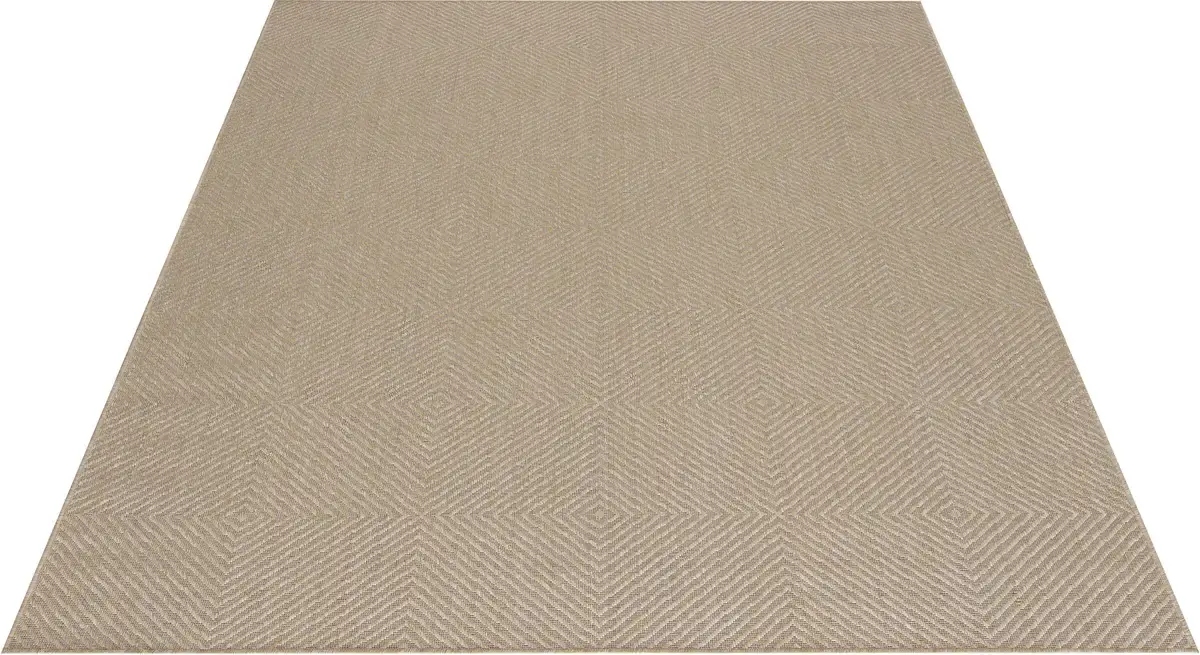 

Ковер для моего дома "Эльза", прямоугольный, подходит для использования внутри и снаружи, имитация сизаля, устойчив к атмосферным воздействиям и УФ-излучению, бохо My home 240х320 см, цвет sand