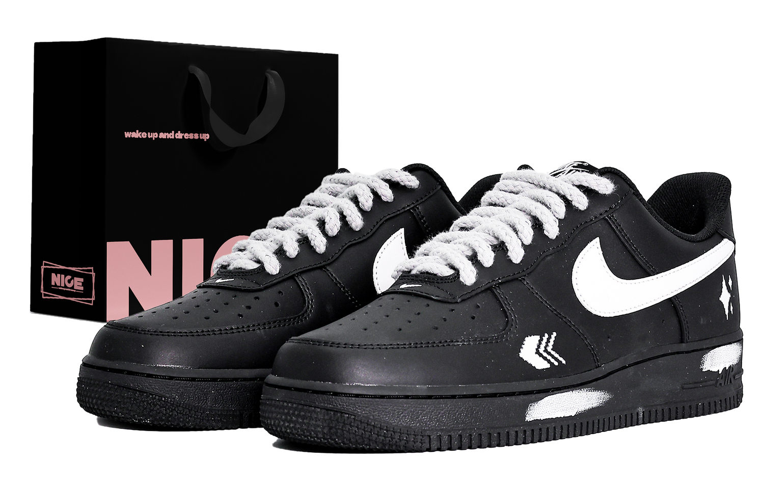 

Низкие скейтбордистские кроссовки Air Force 1, унисекс Nike, черный