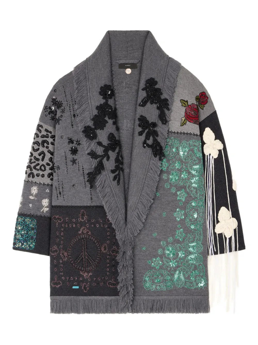 

Кардиган Midnight In Manhattan в технике пэчворк Alanui, серый