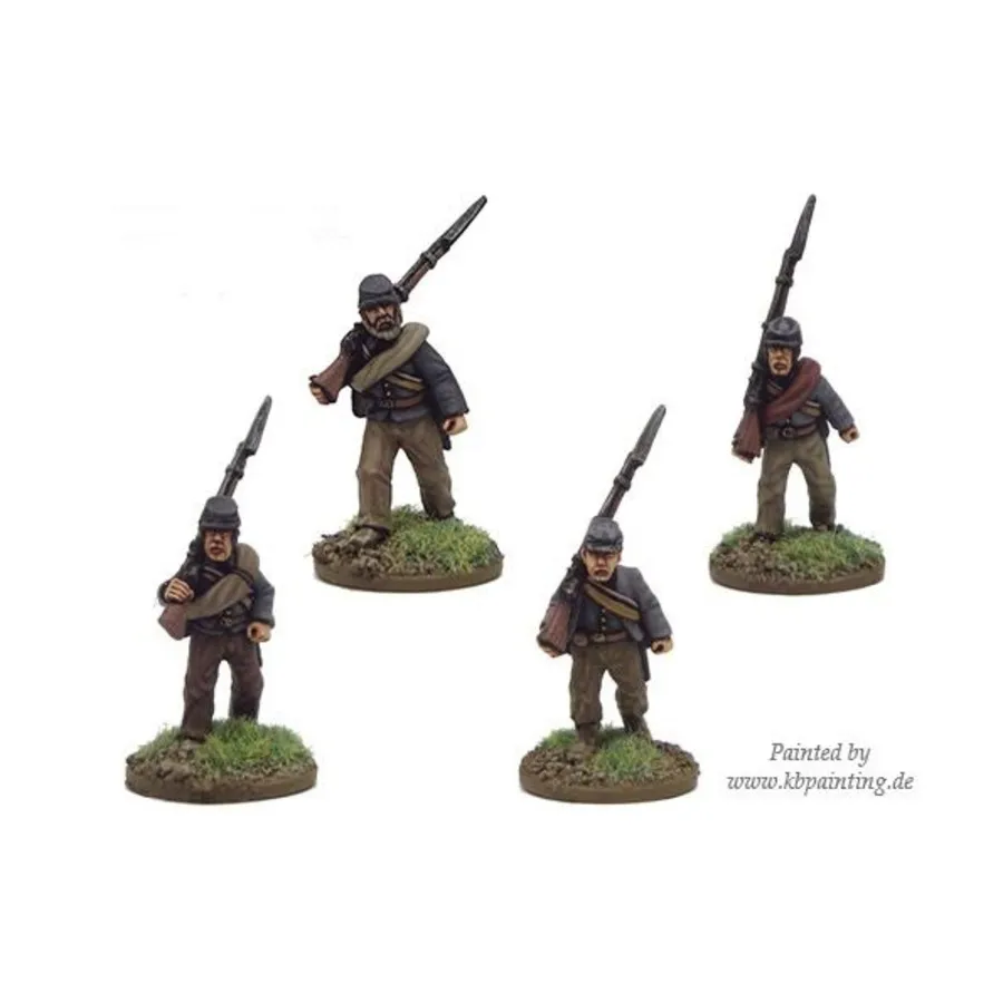 

Пехота в рубашках и кепи марширует, Historical Miniatures - American Civil War (28mm) (Crusader Miniatures)