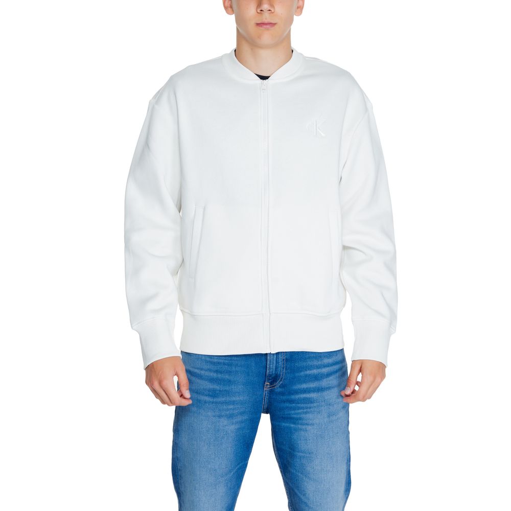 

Белый хлопковый свитер Rigenerato Calvin Klein Jeans