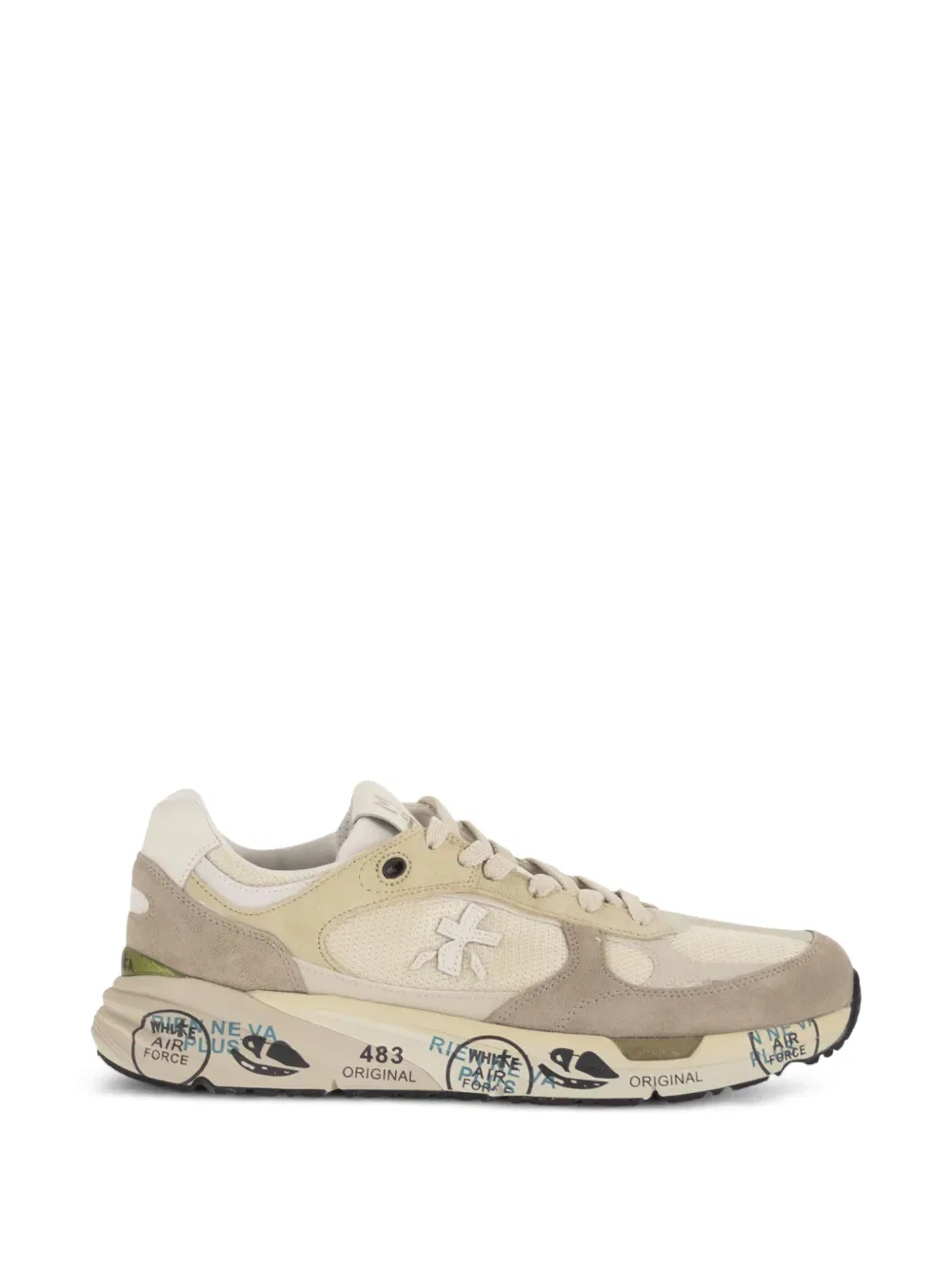 Кроссовки Mase 8018 из замши с боковым логотипом Premiata, нейтральный