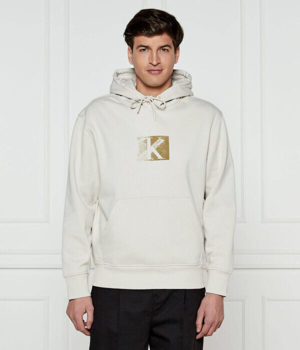 

Толстовка Calvin Klein Jeans Regular Fit, экрю / золотой
