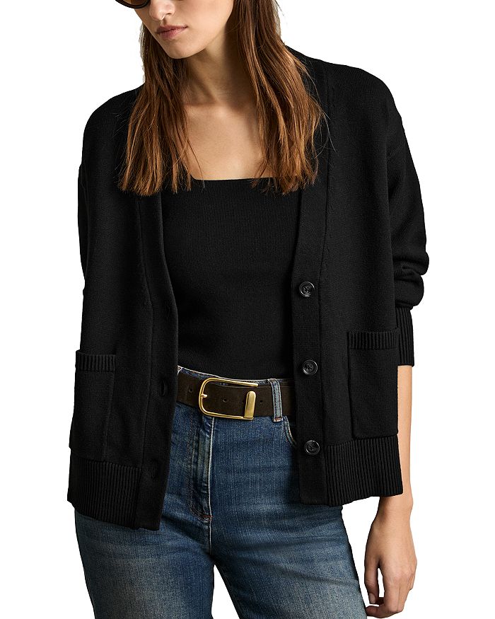 

Вязаный кардиган REISS, черный