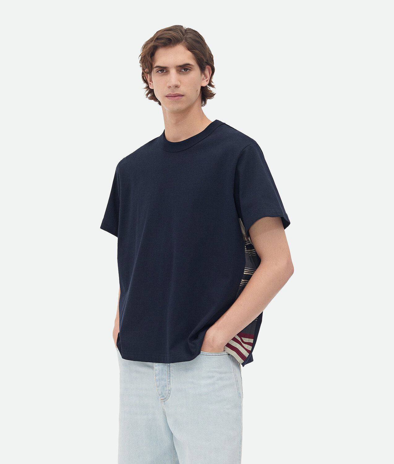 

Футболка из мягкого хлопкового трикотажа в клетку Bottega Veneta