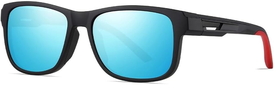 

Солнцезащитные очки в квадратной оправе с защитой от УФ-излучения UV400, черные и зеленые, поляризованные, для мужчин, аксессуары для активного отдыха WNCKSQ, Blue Mirror Lens