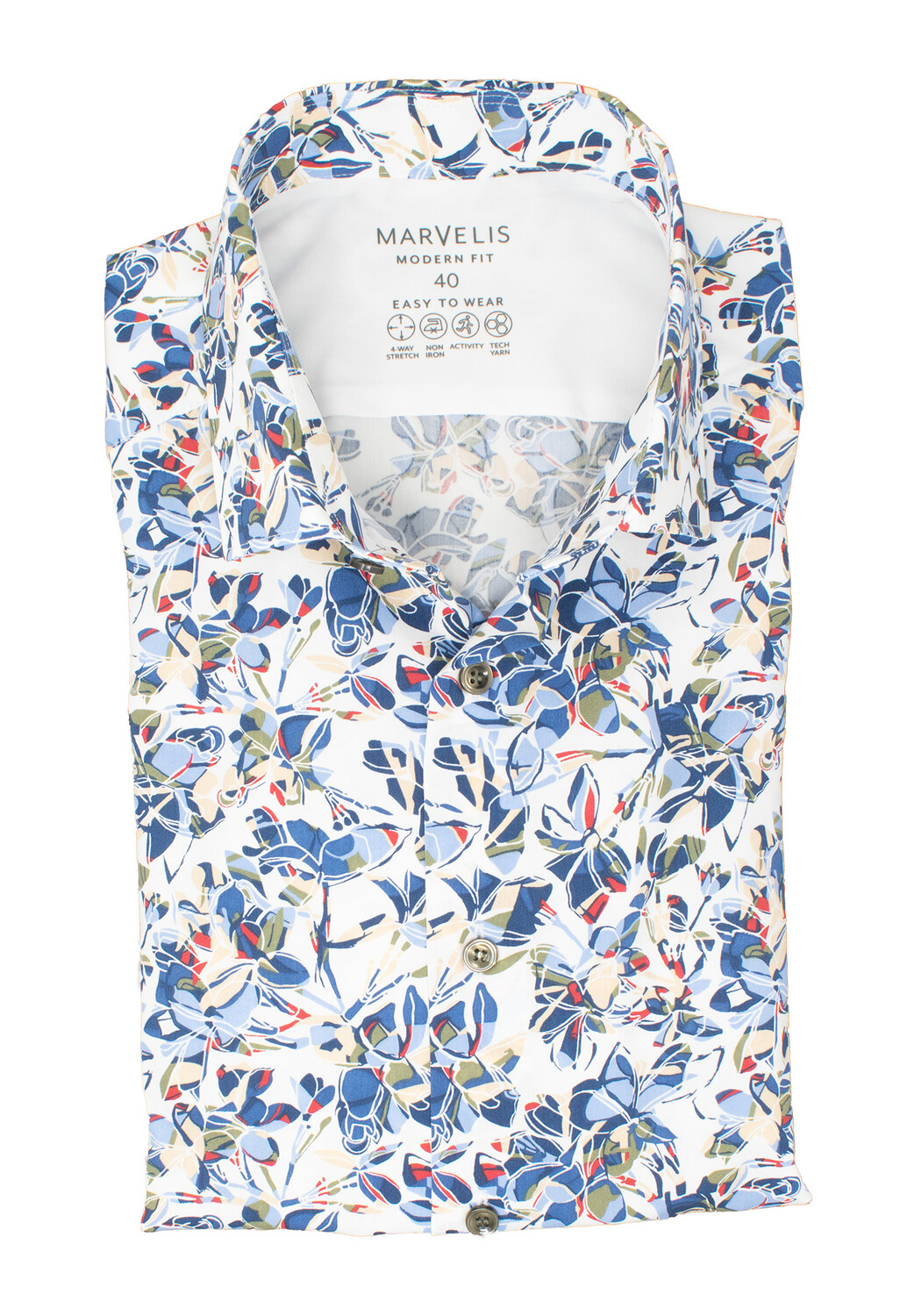 

Рубашка MARVELIS Modern Fit Easy To Wear, красочный