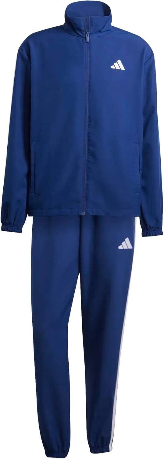 Спортивный костюм с 3 полосками adidas, синий