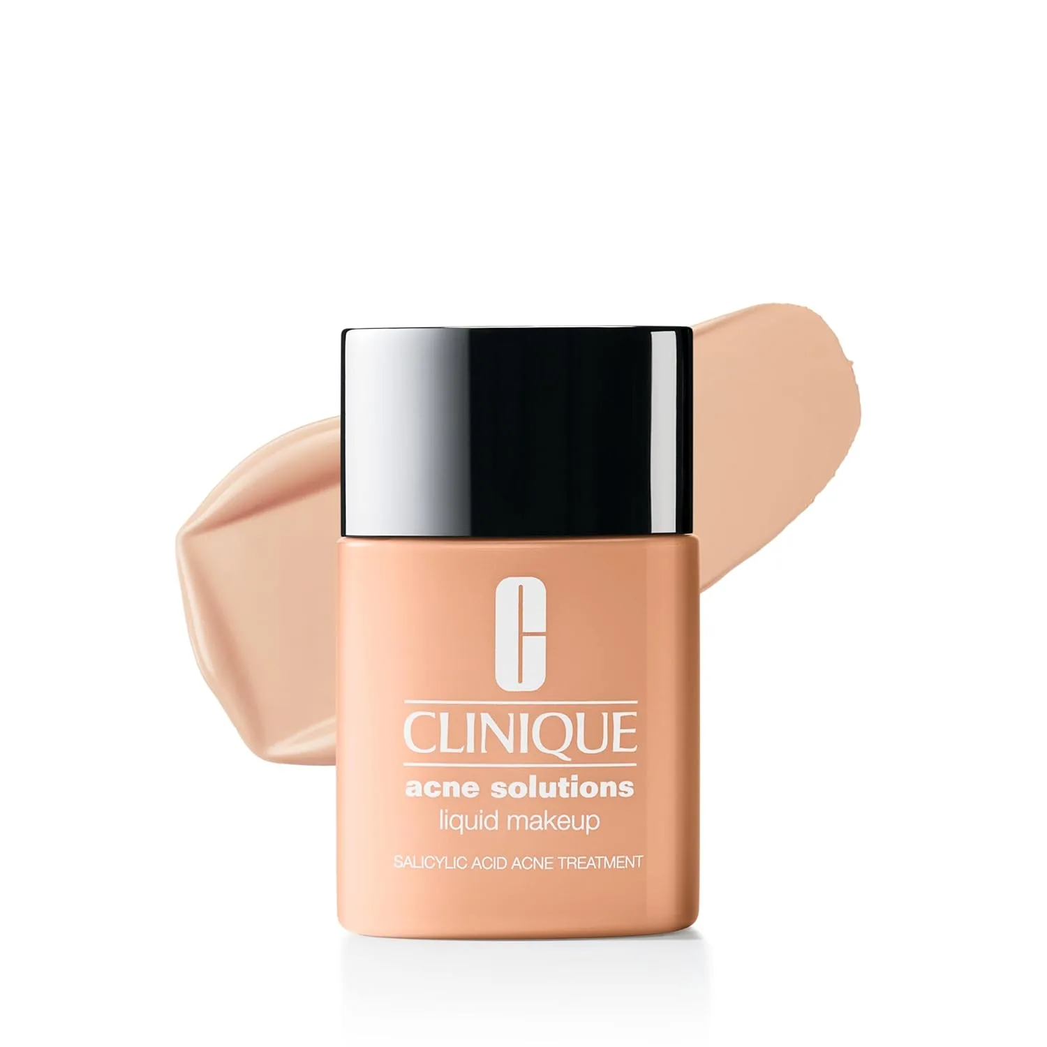 Жидкая тональная основа Clinique Acne Solutions с салициловой кислотой для сухой, комбинированной и жирной кожи | Среднее покрытие, естественный матовый финиш, AA Flax WN 01