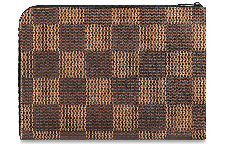Louis Vuitton Клатч Jour Damier Ebene Giant Gm Brown из коллекции X Nigo — фото 2