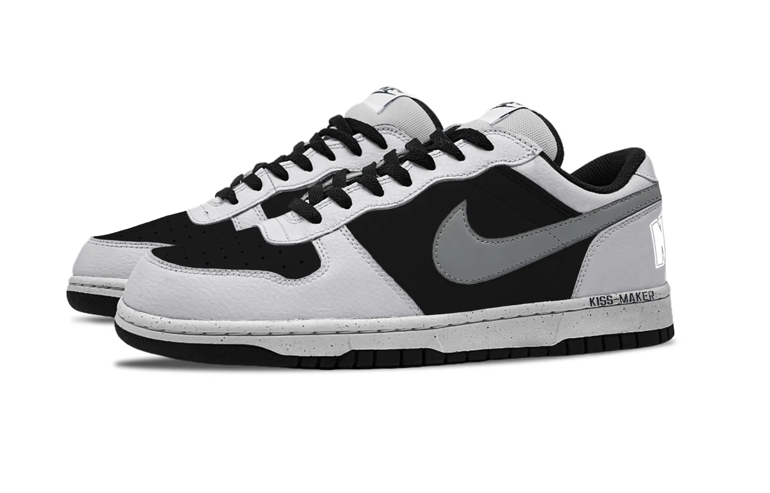 Nike Классические и универсальные мужские скейтерские кеды low-top в черно-белую клетку, устойчивые к истиранию и скольжению — фото 4
