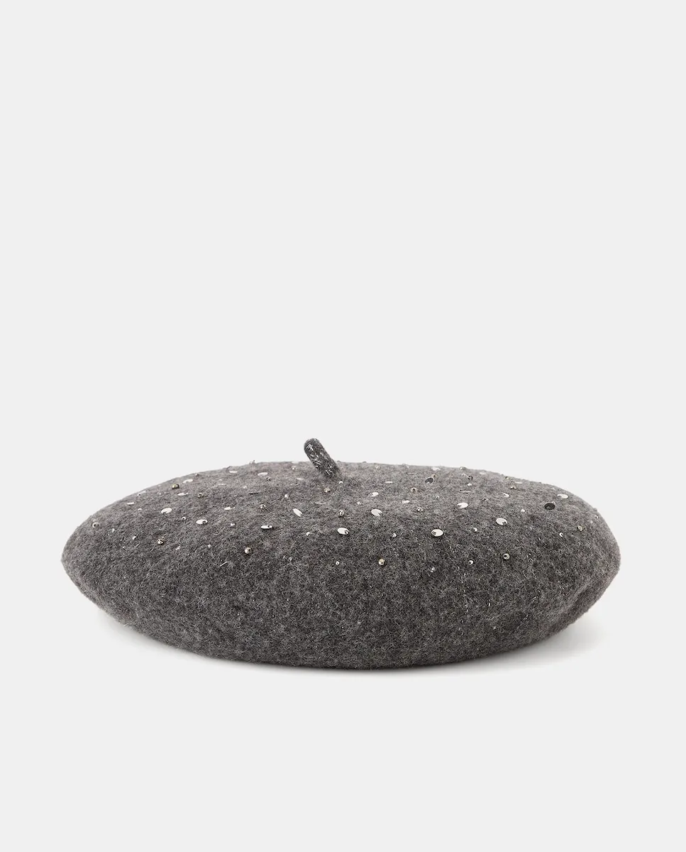 

Берет из пайеток Tintoretto, светло-серый