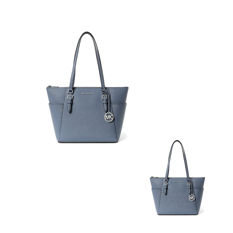 

MICHAEL KORS Сумка-шоппер Charlotte из искусственной кожи, большая женская сумка через плечо синяя