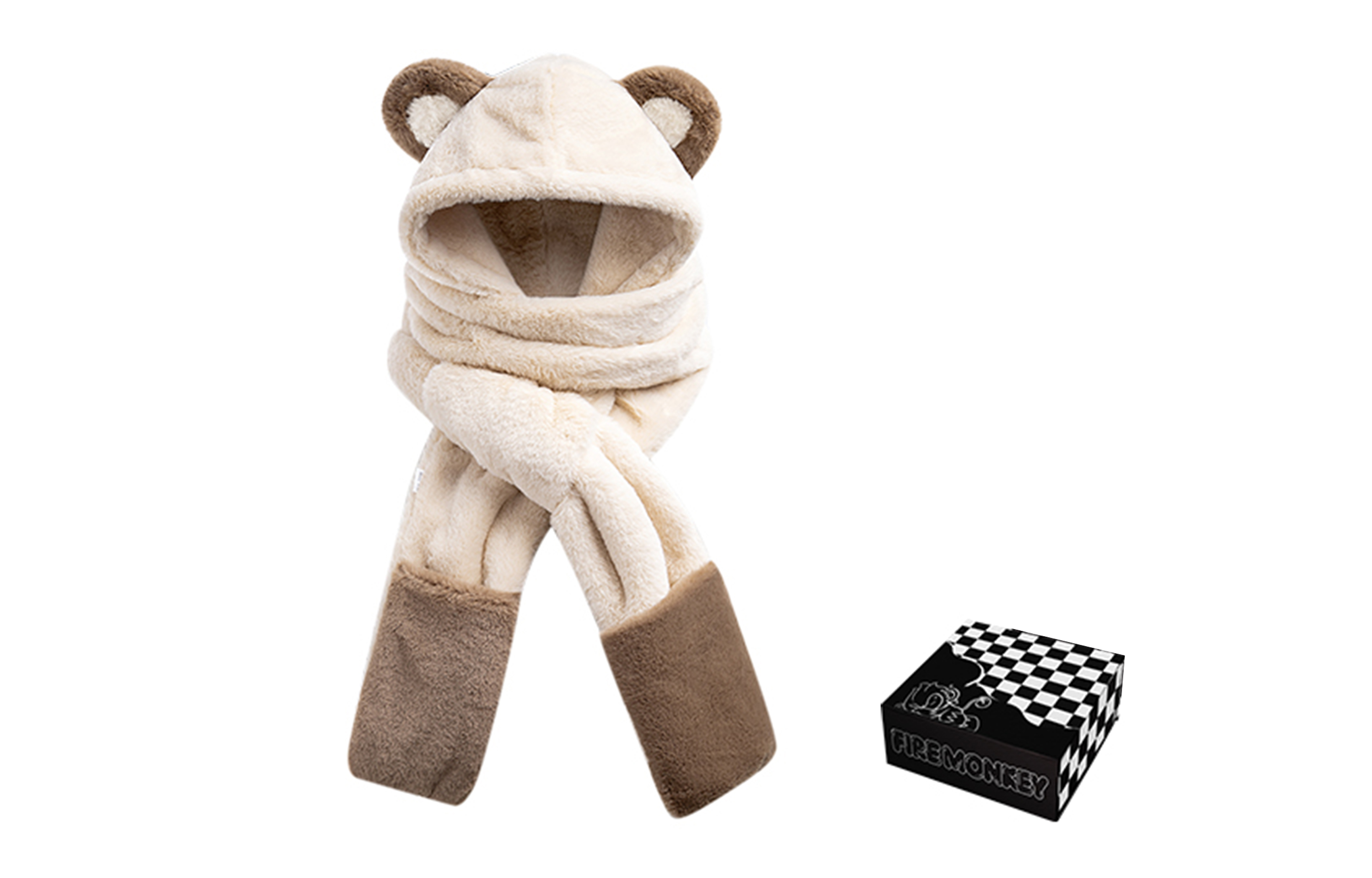 

FireMonkey Шарф Женская Персонализированная Открытка, Beige (Checkerboard Box)