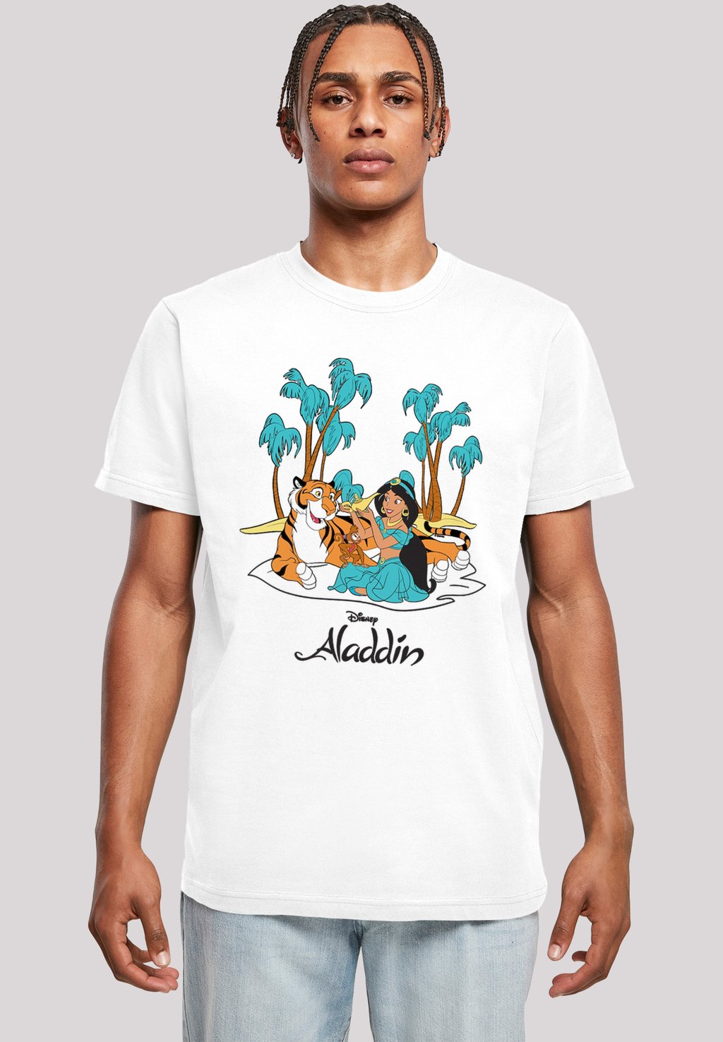 

Футболка с принтом DISNEY ALADDIN F4NT4STIC, белый