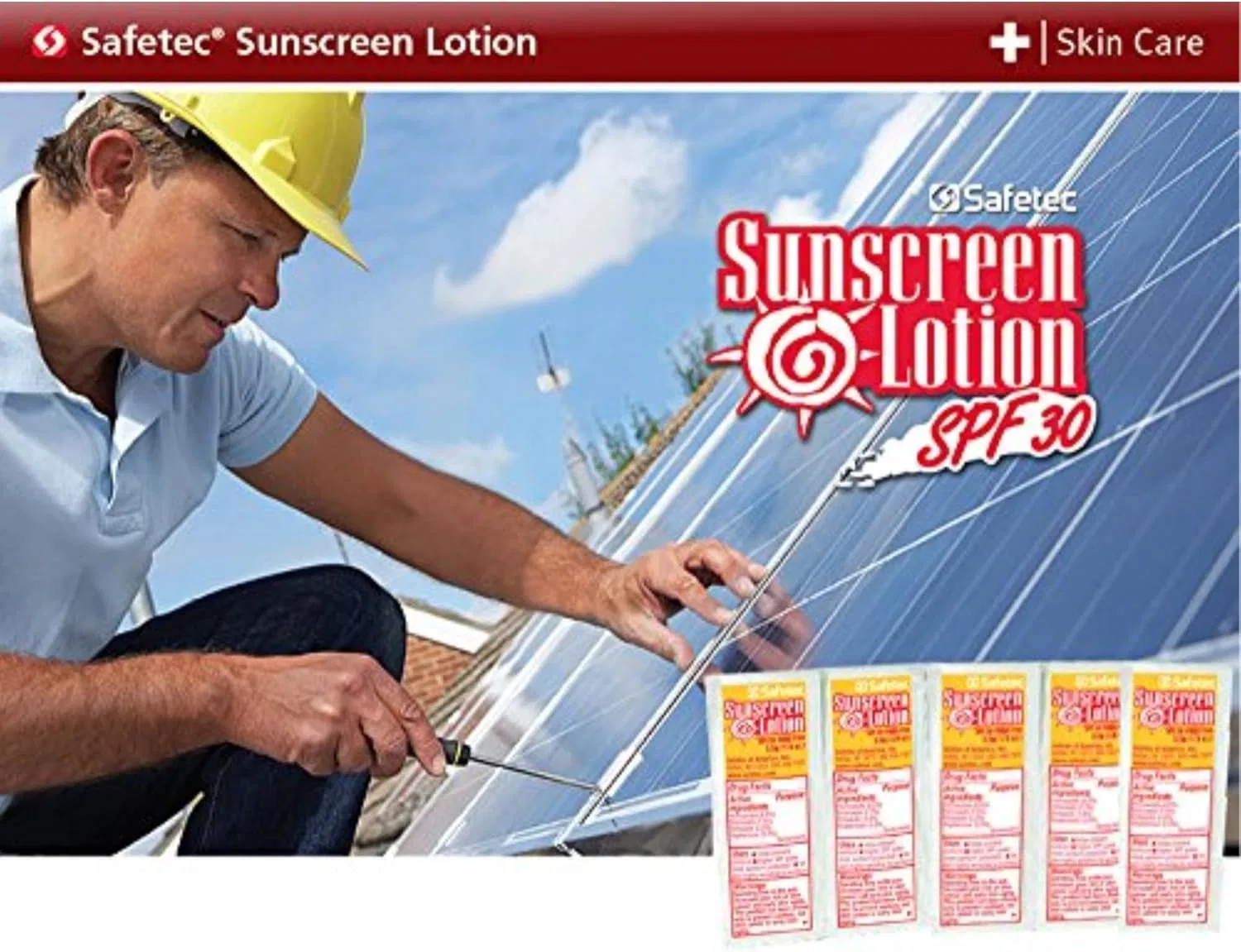 Солнцезащитный лосьон SPF30+ Safetec 100 пакетиков по 1.2 унции — фото 2