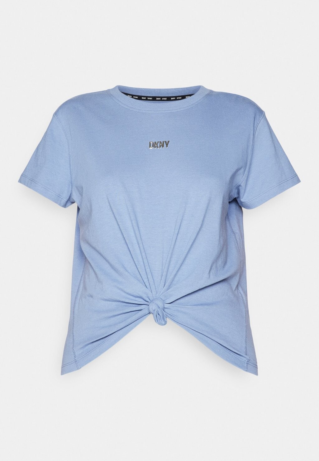 

Футболка с принтом Bubble Logo Knot Front Tee DKNY, стоунвош