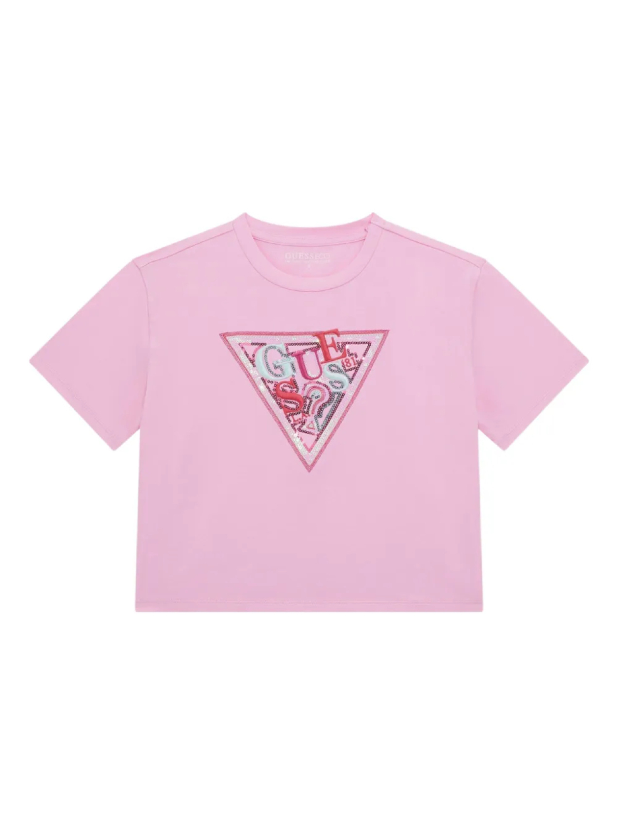 

Футболка с графическим принтом, украшенная пайетками guess kids, розовый