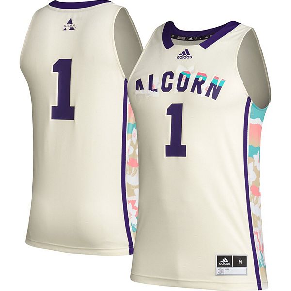 Мужская баскетбольная майка #1 khaki Alcorn State Braves Honoring Black Excellence Adidas — фото 2