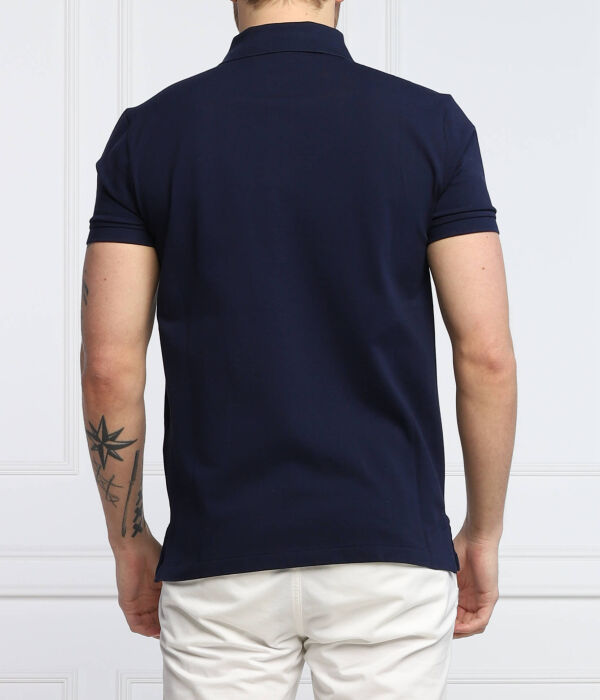 Рубашка поло Custom slim fit Polo Ralph Lauren, синий — фото 4