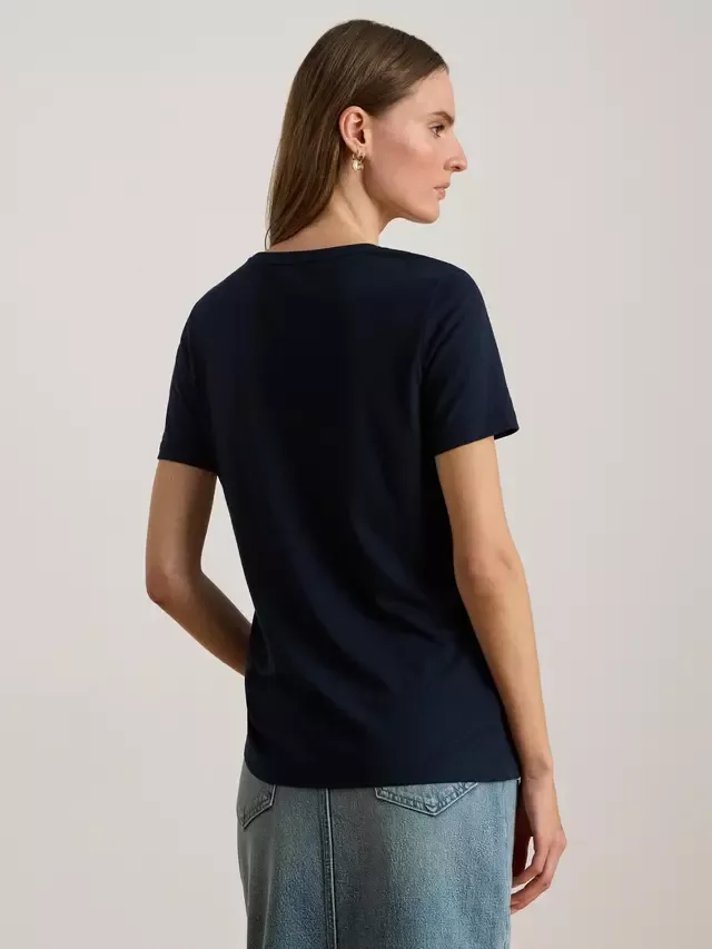 Футболка Katlin с круглым вырезом, свободного кроя, из смесовой хлопковой ткани Ralph Lauren — фото 2