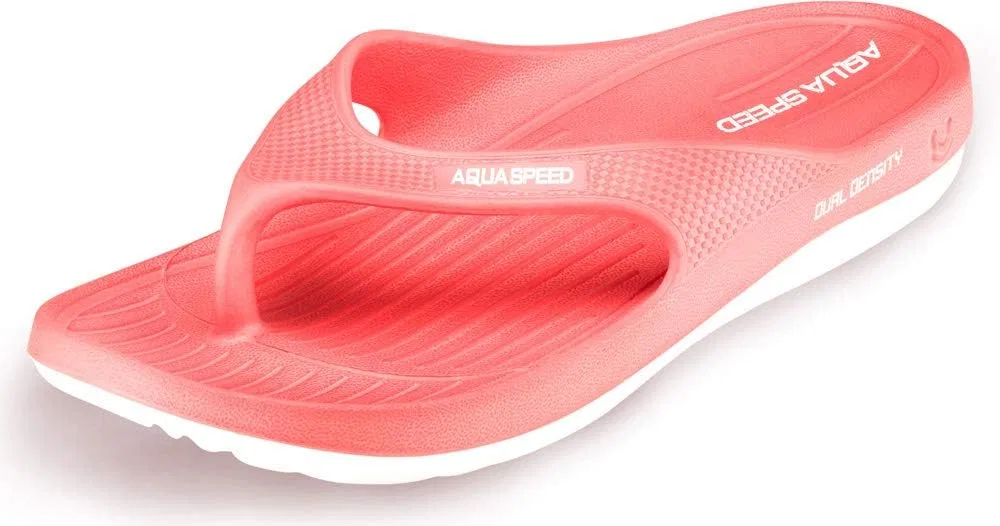 Сандалии для купания Aqua Speed ​​для мужчин и женщин | Разделитель для пальцев ног | Нескользящие сандалии для женщин | Сандалии для душа для мужчин | Тапочки для ванны | Сандалии для душа | Бассейн | Сауна, Alcano Red Alcano — фото 2