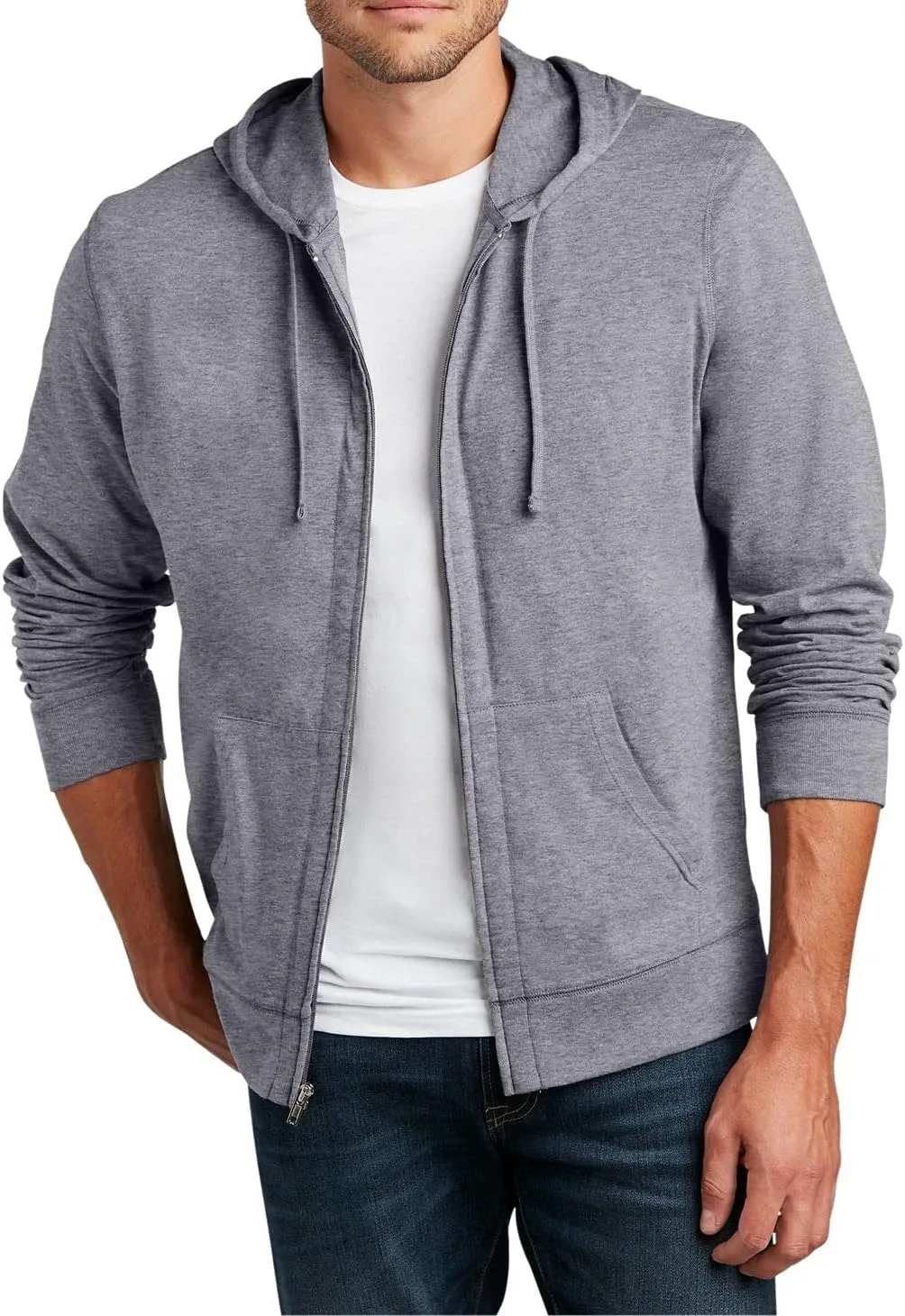 

JustBlanks мужская худи с капюшоном на молнии, флисовая, с карманом